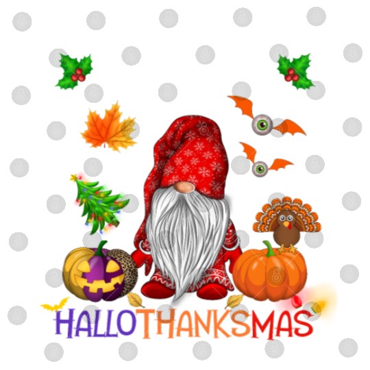 Happy HalloThanksMas Gnome Digital Files