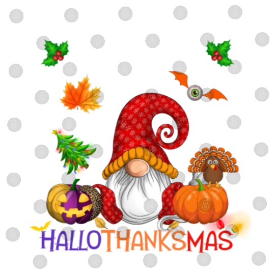 Happy HalloThanksMas Gnome Digital Files
