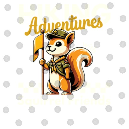 Hiking Adventures with Squirrel Friends Funny Team Digital Files