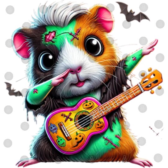 Dabbing Guinea Pig Zombie Squad Guitar Hallow Digital Files