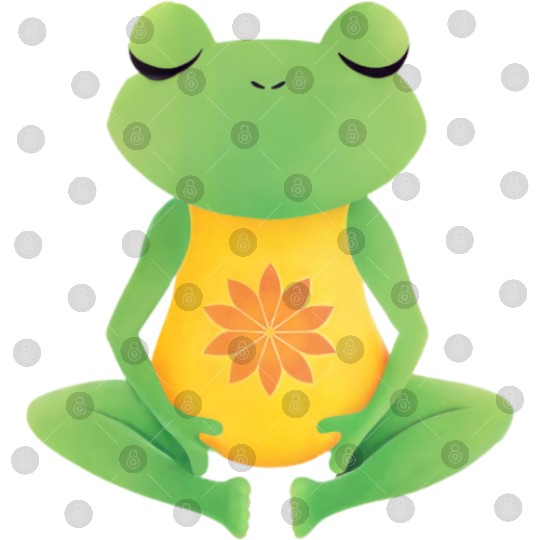 Meditating frog yoga lotus Digital Files