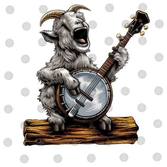 Goat Farm Animal Farmer Bluegrass Banjo Player Digital Files