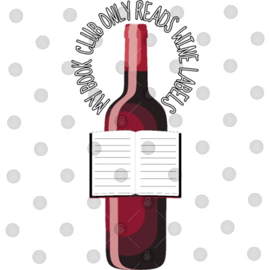My Book Club Only Reads Wine Labels Digital Files