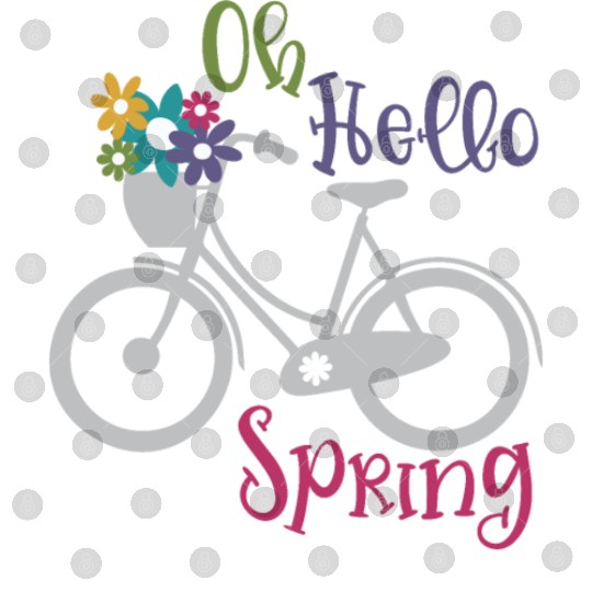 Oh Hello Spring Cycle Flower Season Digital Files