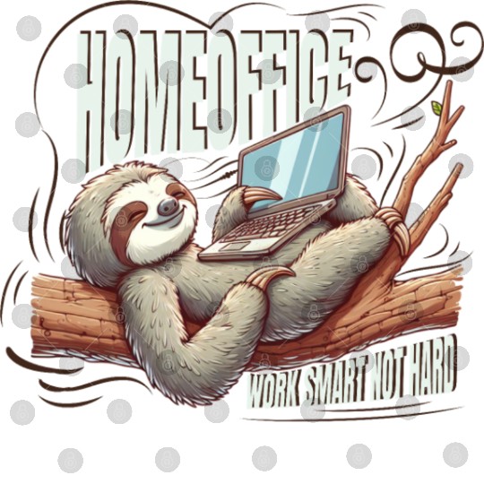 homeoffice work smartnot hard sloth notebook Digital Files