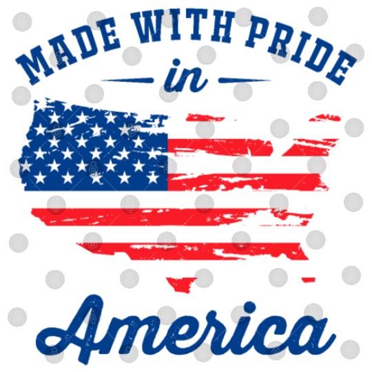 Made With Pride in America Patriotic USA Map with Digital Files