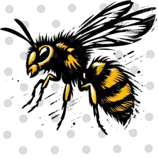 Two Color Wasp Insect Art 1 Digital Files