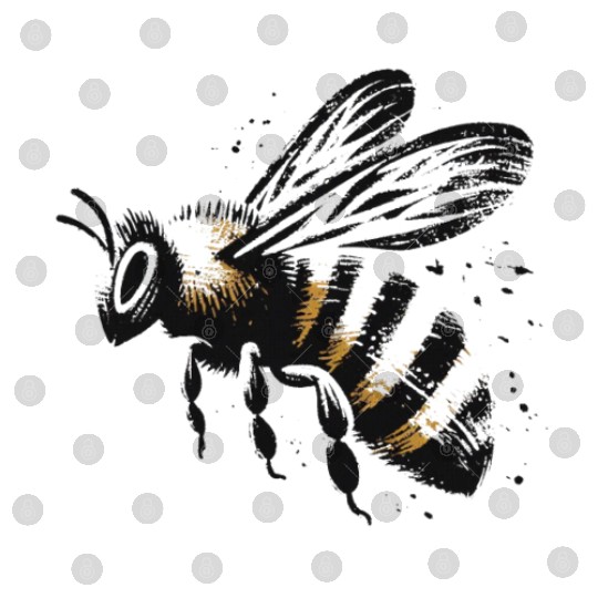 Honey Bee Insect Art 5 Digital Files