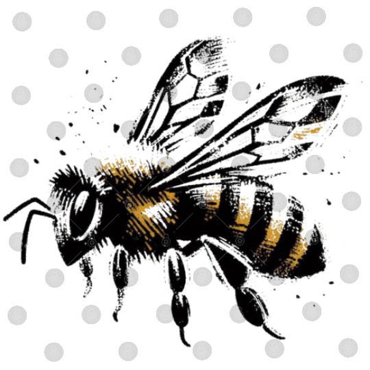 Honey Bee Insect Art 6 Digital Files