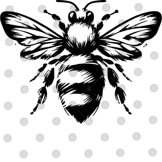 Honey Bee Insect Art Vector path4 Digital Files