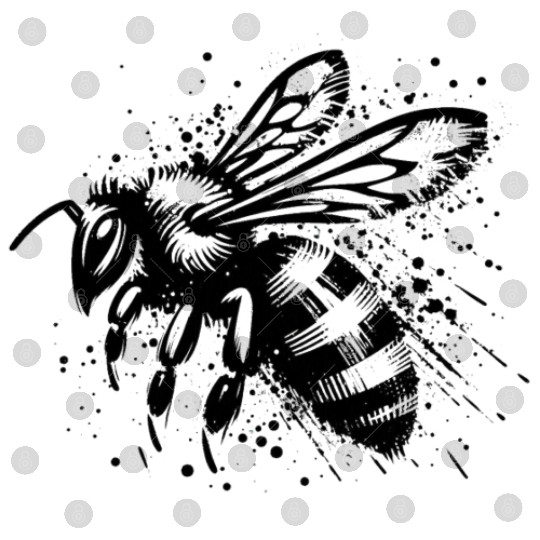 Honey Bee Insect Art 4 Digital Files