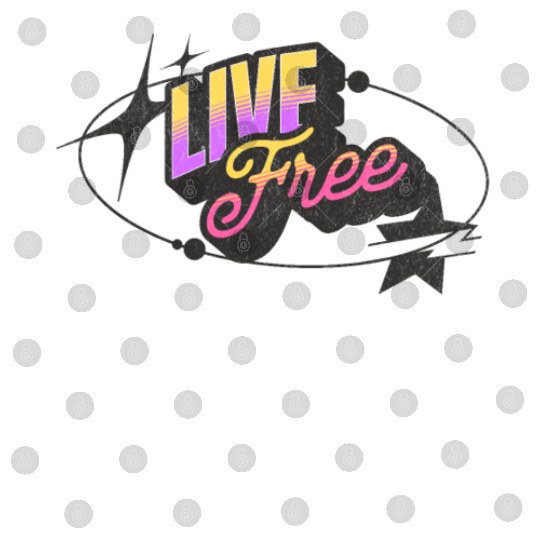 Live Free - Vibrant Y2K Streetwear Digital Files