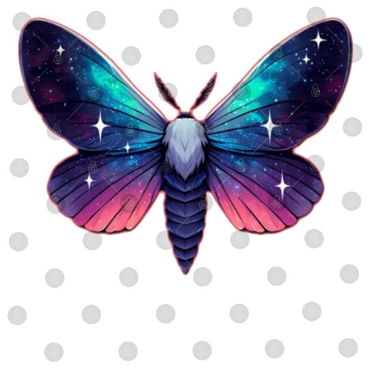 Galaxy Moth - Cosmic Space Themed Fantasy Digital Files