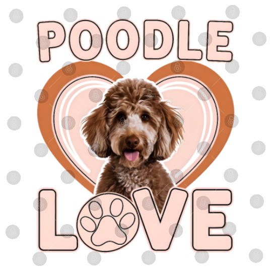 Adorable Brown Poodle for Poodle Enthusiasts Digital Files