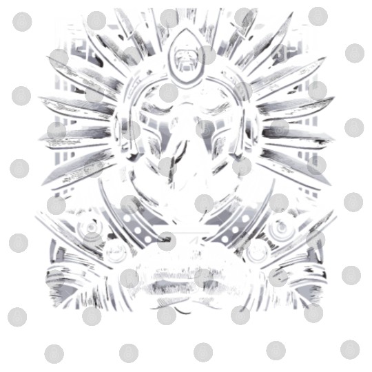 Aztec Warrior Mask with Tribal Art and Ancient Digital Files