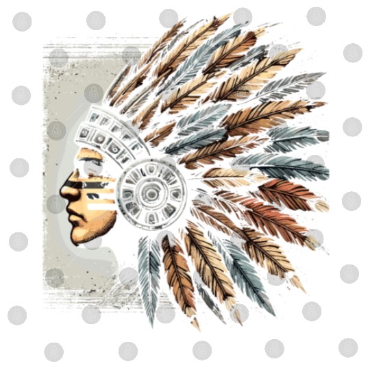 Aztec Warrior Mask with Tribal Art and Ancient Digital Files