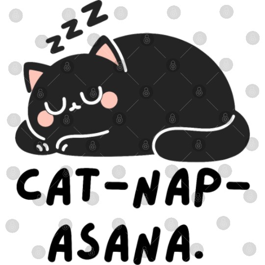 Lazy Cat Cat-Nap-Asana yoga Digital Files