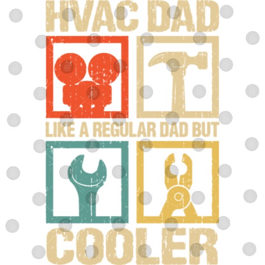 HVAC Dad But Cooler Funny HVAC Technician Father Digital Files