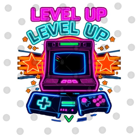 Neon Arcade Glory: Level Up Digital Files