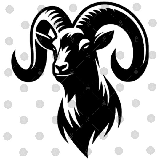 Goat With Huge Horns Digital Files