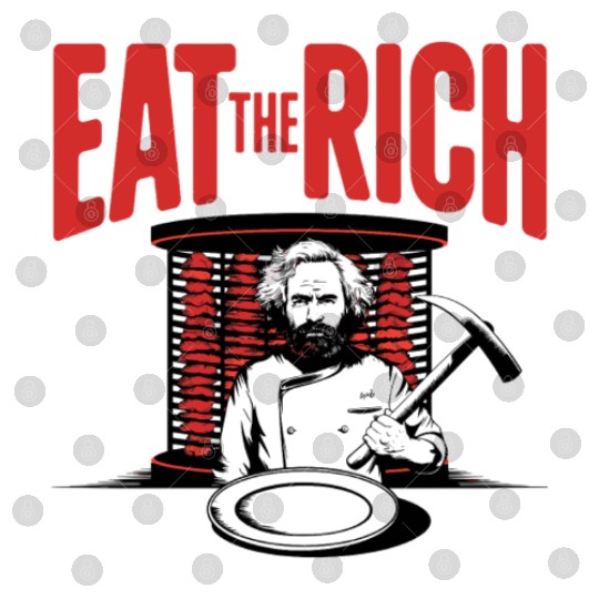 Eat The Rich Döner Kebab Satirical Design Digital Files