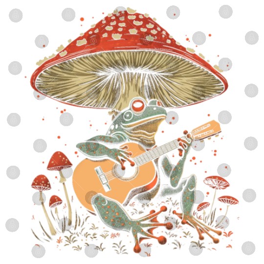 Cottagecore Aesthetic Frog Guitar Mushroom Goblinc Digital Files