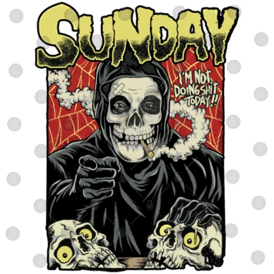 Sunday I'm not Doing Shit Today Horror Version Digital Files