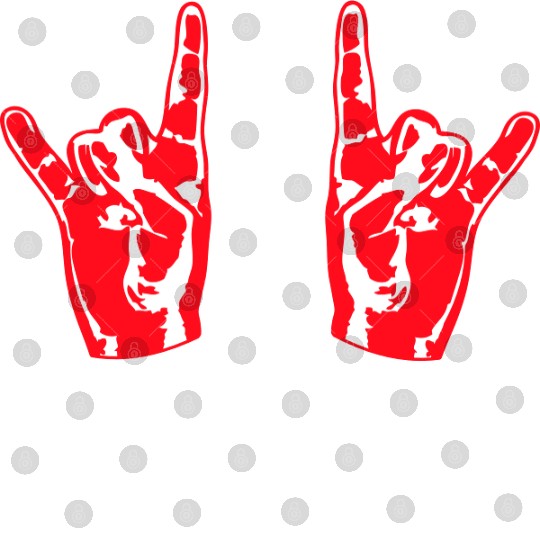 Two heavy metal hard rock horn finger hand gesture Digital Files