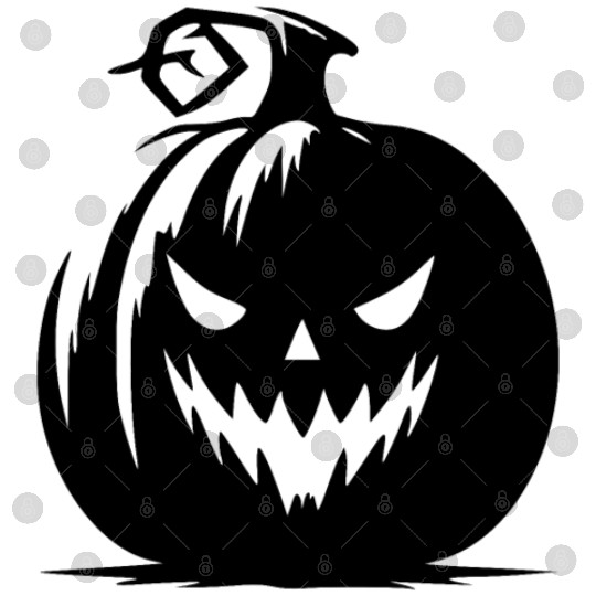 Evil Grinning Pumpkin Lantern With A Mean Look Digital Files