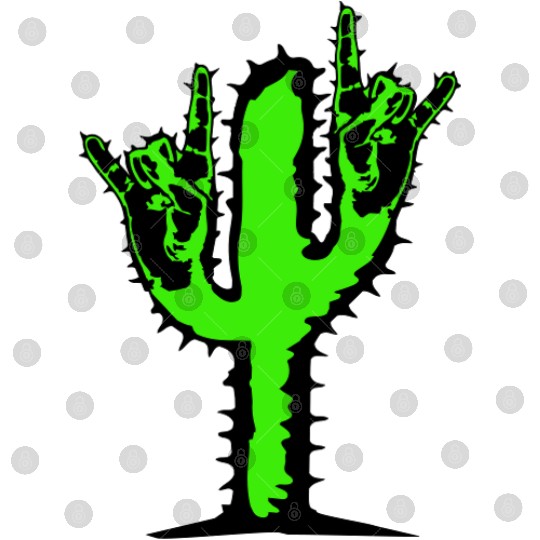 Cactus Plant Heavy Metal Hard Rock Hand Gesture Digital Files