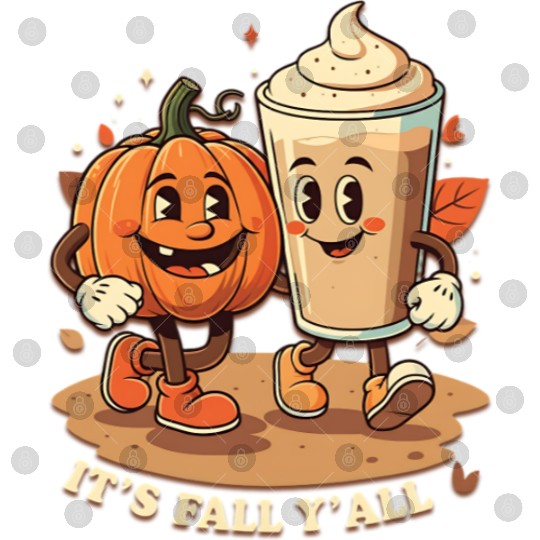 It's Fall Y'all Funny Pumpkin Spice Latte Digital Files