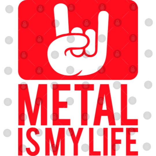 Heavy Metal Is My Life Hard Rock Music Text Quote Digital Files