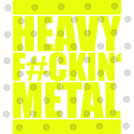 Heavy F#ckin' Metal Hard Rock Fun Music Text Quote Digital Files