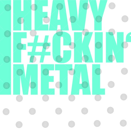 Heavy F#ckin' Metal Hard Rock Fun Music Text Quote Digital Files