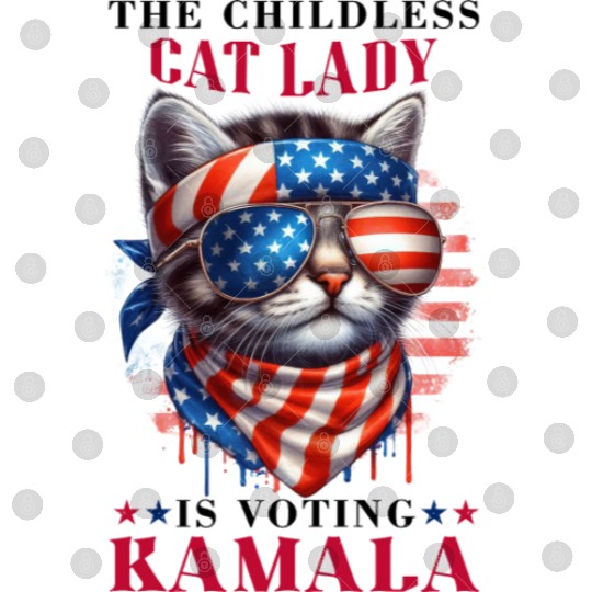 Childless Cat Lady Voting Kamala Harris Digital Files