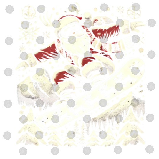 Snowboarding Santa Winter Wonderland Christmas Fun Digital Files