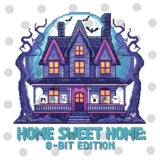 8 Bit Haunted House 01 Digital Files