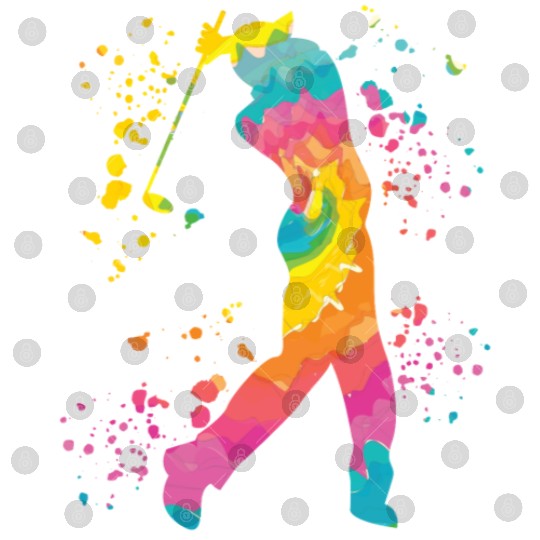 Golfer Colorsplash Kids Miniature Golf Digital Files