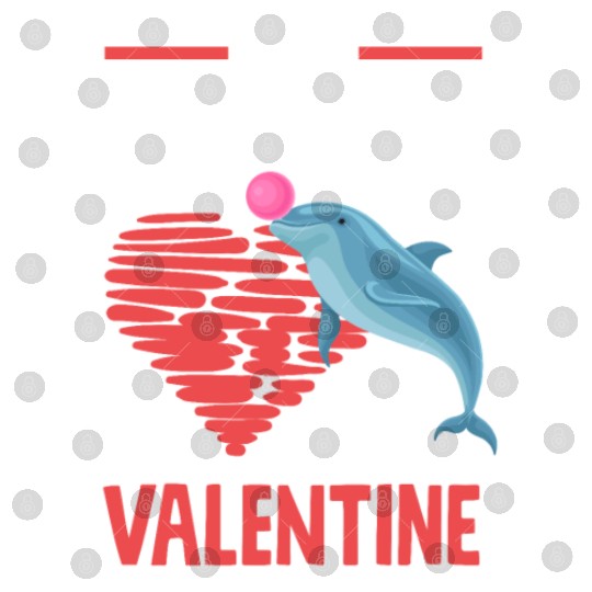 My Dolphin Is My Valentine Heart Love Digital Files