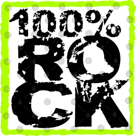 100 % Percent Rock Heavy Metal Music Text Logo Digital Files