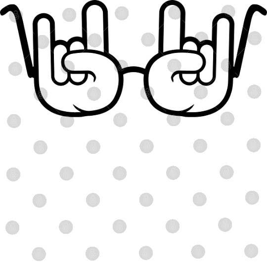 Funny Heavy Metal Sunglasses Horns Hand Gesture Digital Files