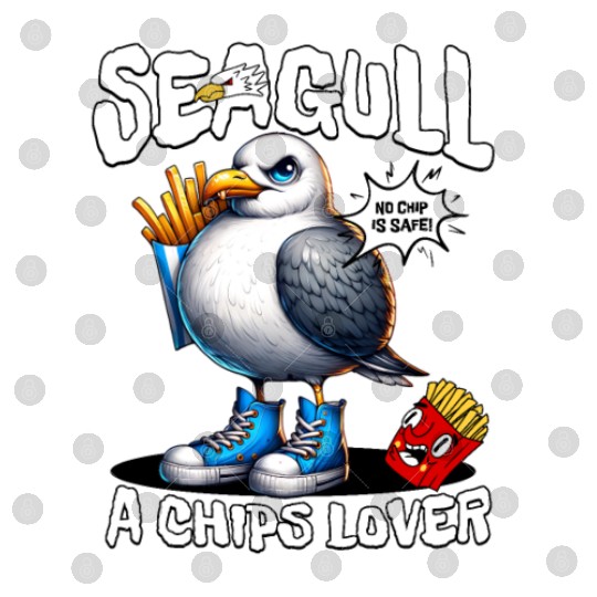Seagull The Potato Chips Lover Funny Sea Bird Digital Files
