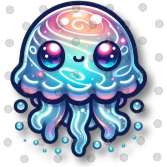 funny cute green octopus Digital Files