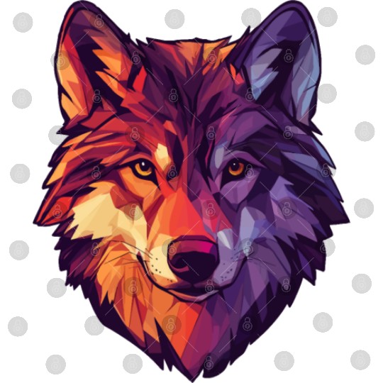 Floral Wolf Vintage Flowers Wolf Face for Wolves Digital Files