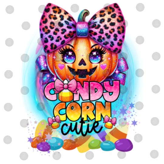 Sparkly Candy Corn Cutie Glitter Neon Pumpkin Digital Files