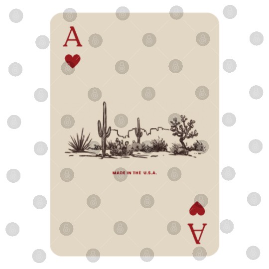 Desert Playing Card Vintage Western Landscape Digital Files
