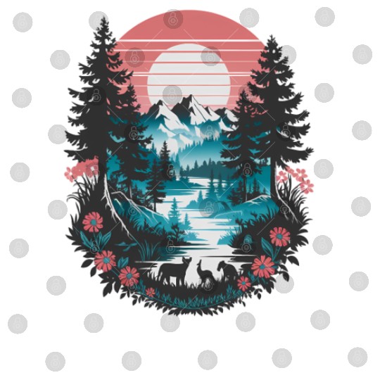 Women Hiking Mountain Nature Sunrise Hiking Digital Files