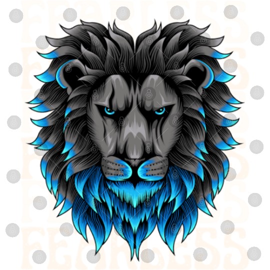 Black Blue Illustrative Fearless Digital Files