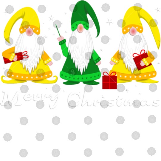 Festive Christmas Gnomes Illustration Digital Files
