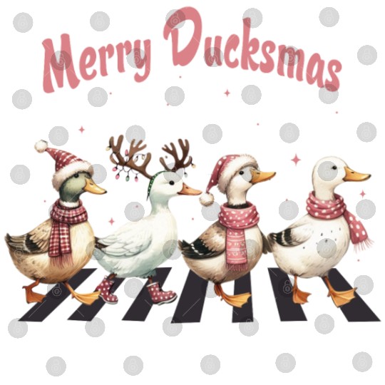 Merry Ducksmas Cute Ducks Farm Animals Christmas Digital Files